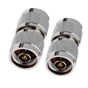2 x Adapter N Male TYPE plug to N Male jack RF Barrell Type connector USA - Picture 1 of 4