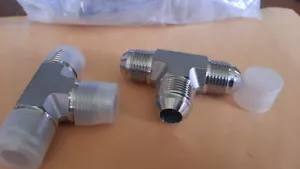 -08x-08x-08 (1/2") JIC Male 3 Way T Shaped Equal Tee Coupling Stainless 304 - Picture 1 of 2