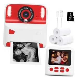 Kids Camera Instant Print, Christmas Birthday for 3-12 Year Old Girls White&Red - Picture 1 of 7