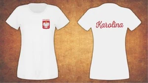 Personalised Koszulka Damska Polska Poland T-shirt Female White - Picture 1 of 1