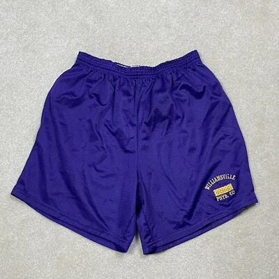 y2k 网眼健身房短裤紫色体育威廉斯维尔 7 英寸内缝 — 第 1/4 张图片