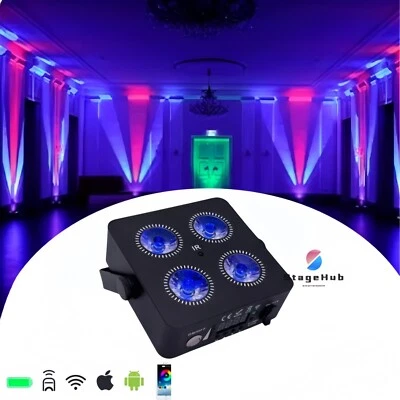 mini IR4 4*18w DJ Led Par Battery Wireless Recharge LED wedding Party Uplighting - Image 1 of 4