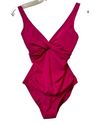 Lauren Ralph Lauren Woman’s One Piece Bathing Suit Size 8 Pink Barbiecore NWT - Image 1 of 4