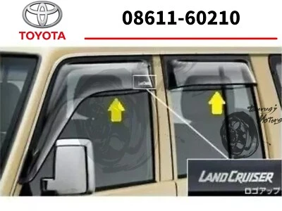 Juego de viseras de ventana lateral ancha TOYOTA LAND CRUISER 70 GRJ79K 08611-60210 genuinas Foto 1 de 4