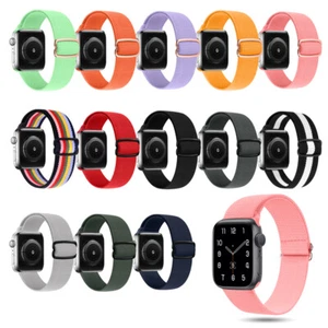 Elastic Nylon Sport Band for Apple Watch 10 9 8 7 6 5 4 SE 42/45/46/49mm Ultra 2 - Picture 1 of 20