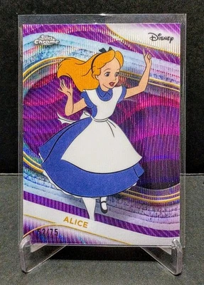 2025 Topps Chrome Disney /75 ALICE in Wonderland #176 - Purple Wave Refractor - Image 1 of 4