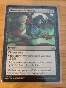 MTG Gruesome Realization 103 The Brothers' War M/NM Free UK P&P - Bild 1 von 2