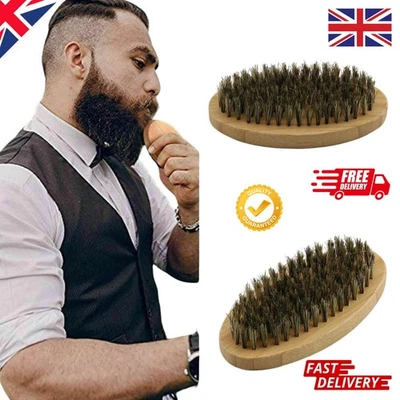 Premium Mens Boar Bristle Beard Brush Moustache Mens Grooming Kit Valentines Da - Image 1 of 4