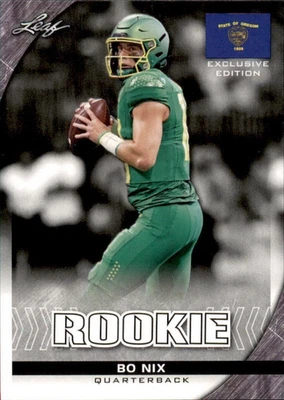 2023 Leaf Rookie Bo Nix RC Rookie #FL-02 Oregon Ducks Mint - Image 1 of 2