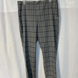 Nine West High Rise Side Zip Skinny Ankle Pant, Women's Size 14S - Grey  Plaid - Picture 1 of 4
