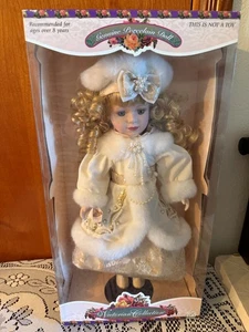 Vintage 1998 Messing Schlüssel Victorian Collection 16" Porzellan Puppe Melissa Jane - Bild 1 von 7