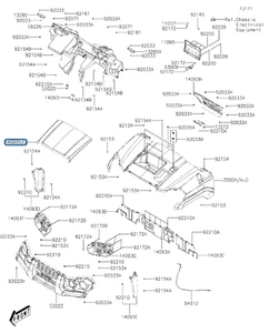 NEW Kawasaki OEM 14093-Y056-983 Cover Hood Camouflage 24 / 26 MULE PRO-MX™ Camo - Picture 1 of 1