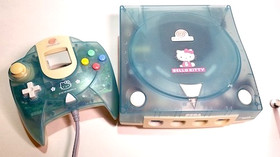 Sega Dreamcast Hello Kitty HKT-3000 BLUE Console Set Rare Tested Working Japan