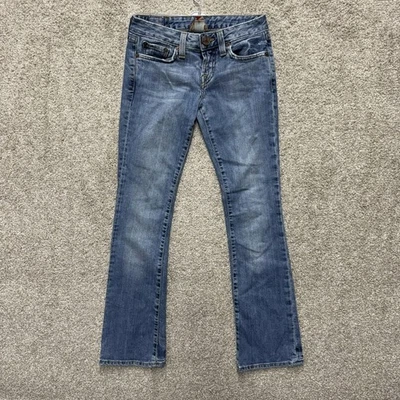 Lucky Brand Jeans Size 00/24 Short Inseam Bootcut Denim Blue USA Made Women's - Image 1 of 4