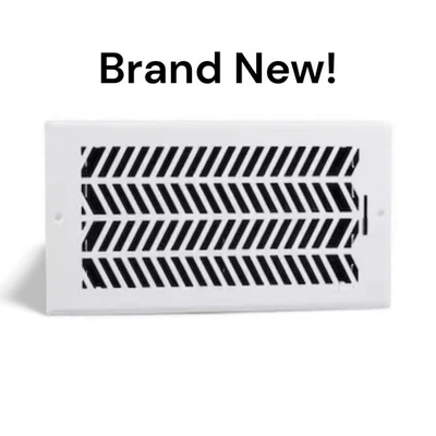 Allen + Roth 12 in x 6 in Steel White Floor /Sidewall /Ceiling Register - Image 1 of 4