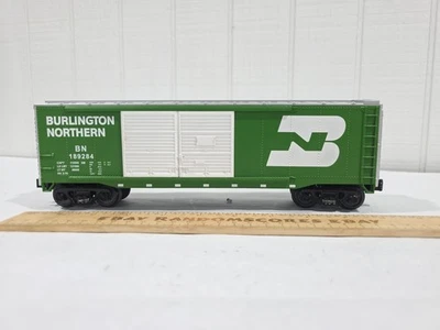 MTH 30-7456 Rail King Burlington Northern 40 Double Door Box Car BN O-27 NO Box  - Image 1 of 4