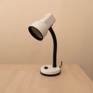 Vintage Goose Neck Desk Lamp White Lampways Table Lamp Retro - Picture 1 of 9