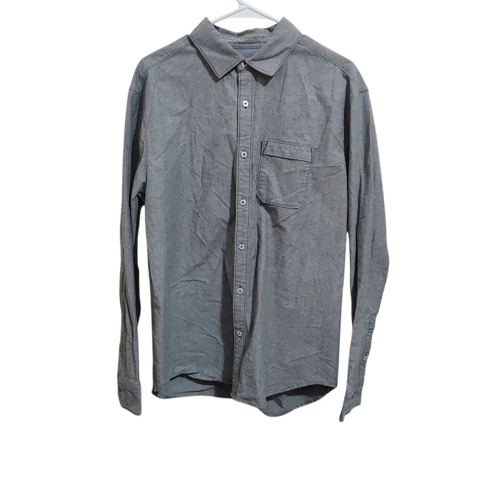 Under Armour Grey Men's Button Up Shirt See Measurements - Image 1 of 3