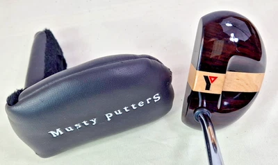 David Musty Modern Classic 35-Inch Wood Putter w. Cover "2008 Putting Champion" - Image 1 of 4