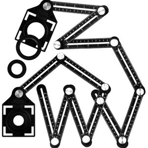 Winkelschablone Fliesenwerkzeug Mehrwinkelmesser Aluminium Treppenlehre - Bild 1 von 2