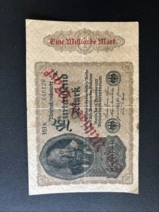 Large 1922 Germany 1 Billion Marks Post WWI WW1 Paper Money Banknote Currency - Picture 1 of 2