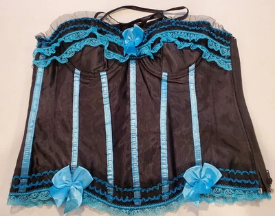 Top corsé vasco negro y azul mujer encaje 3XL Bustier  Foto 1 de 4