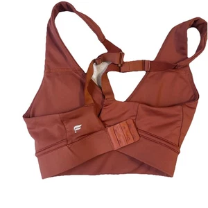 Fabletics All Day Everyday Sports Bra Womens Large XS Burgundy Activewear - Picture 1 of 5