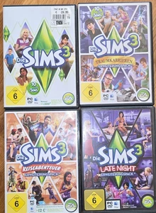 PC SIMS 3 + 4 Erweiterungs Packs - Late Night/Traumkarriere/Pets/Reise - Bild 1 von 7