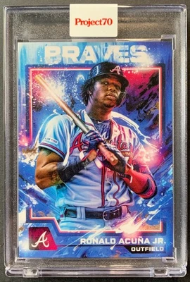 2021 Topps Project70 #587 Ronald Acuna Jr. Atlanta Braves Baseball Card - Image 1 of 2