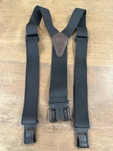 DICKIES Belt Clip Y-Back Adjustable Suspenders Black - Picture 1 of 5