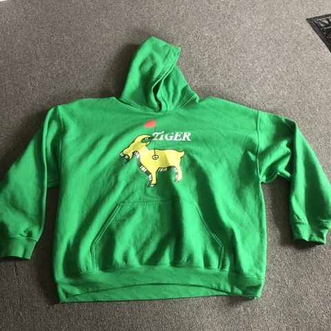 Tiger Woods "The GOAT” PGA Masters Logo Augusta Golf Green  Hoodie 2XL NWOT Cover