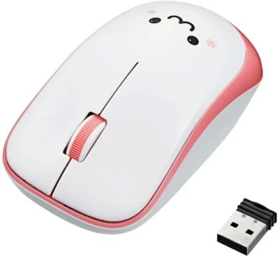 ELECOM Mouse Wireless M size 3 button IR sensor Power saving Pink M-IR07DRPN - Image 1 of 4
