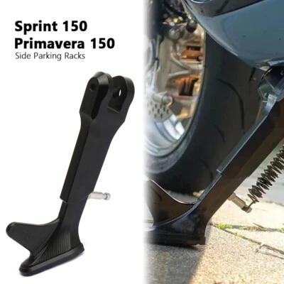 Kit de soporte lateral de soporte de soporte de motocicleta negro para Vespa Primavera Sprint 150 Foto 1 de 4