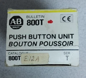 ALLEN-BRADLEY 800T-E12A 800T-E12B CYLINDER LOCK PUSH BUTTON NEW!! QUANTITY!! - Picture 1 of 3