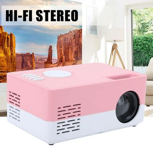 Portable Pocket Projector HDMI LED HD 1080P Large Screen Projector Home Pink AU - Picture 1 of 19