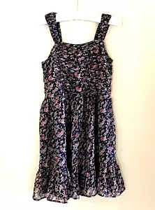 ABERCROMBIE & FITCH Chiffon Blumen Kleid - Marineblau - Neu mit Etikett Mädchen 13/14 - Bild 1 von 3
