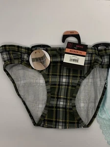 No Boundaries | Women's Size XSmall (1) | Green/Yellow Plaid Cotton Bikini NWT - Picture 1 of 3