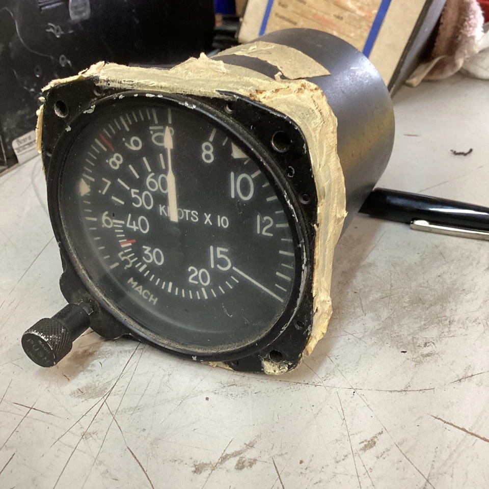 Indicador de velocidad del aire Gates Lear Jet Mach S225-1 solo piezas, S/n 483 Foto 1 de 4