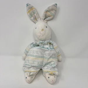 VTG Carters Prestige Terry Bunny Rabbit Plush Alphabet ABC Slippers RATTLE Plush - Picture 1 of 6