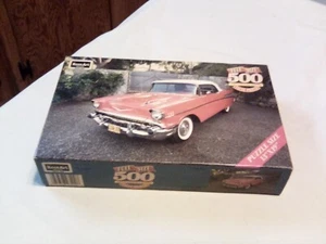 Vintage Roseart 500 Piece Chevy Bel air 13 X 9 Jigsaw Puzzle SEALED 1995  - Picture 1 of 3