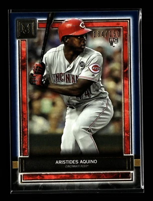 2020 TOPPS MUSEUM COLLECTION #28 ARISTIDES AQUINO ROOKIE RC REDS SAPPHIRE /150 - Image 1 of 2
