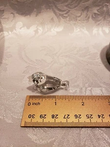 Swarovski Crystal Baby Sparrow Bird Mini Figurine w/ Silver Beak - Picture 1 of 6