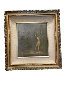 Oil Panel Artist And His Model Risqué 1973 Signed Felix Framed - Picture 1 of 10