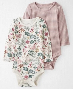 Carter's Little Planet Baby Organic Cotton Girl's Bodysuits Butterflies 3 Months - Picture 1 of 1