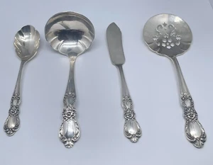 1847 Roger Bros Master Butter Knive Ladle Lattice Small Large Spoons - Picture 1 of 9