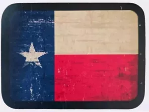 TEXAS LONE STAR STATE FLAG MOTOCICLISTA MOTO TOPPA IN PELLE 4 X 3 POLLICI - Foto 1 di 3