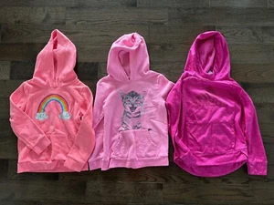 Lot of 3, Adidas, Cat & Jack Girls Hoodies, size 7-8 - Picture 1 of 1