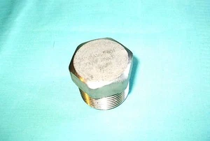 1" 304 Stainless Steel, 3000 lb. Hex Head Pipe Plug - Picture 1 of 1