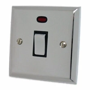Placa de espectro G&H SC326 cromo pulido 1 marcha 20 amperios interruptor de doble polo y neón - Imagen 1 de 1
