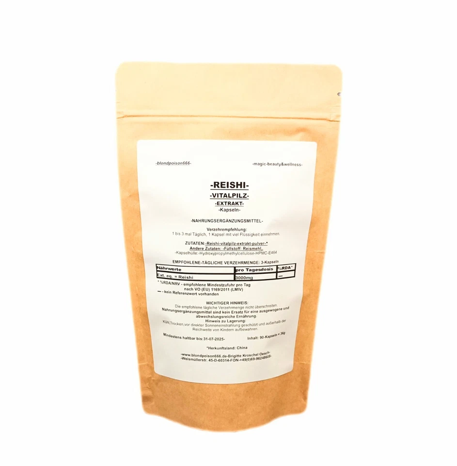 90 Stück  REISHI VITALPILZ EXTRAKT Kapseln / 3000mg TD - Bild 1 von 1